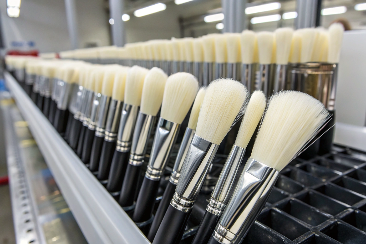 synthetic bristle closeup