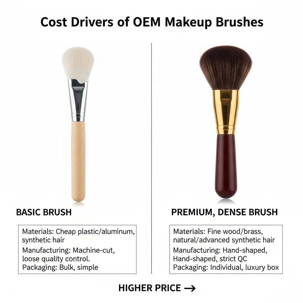 A side-by-side comparison of a basic brush and a premium, dense brush