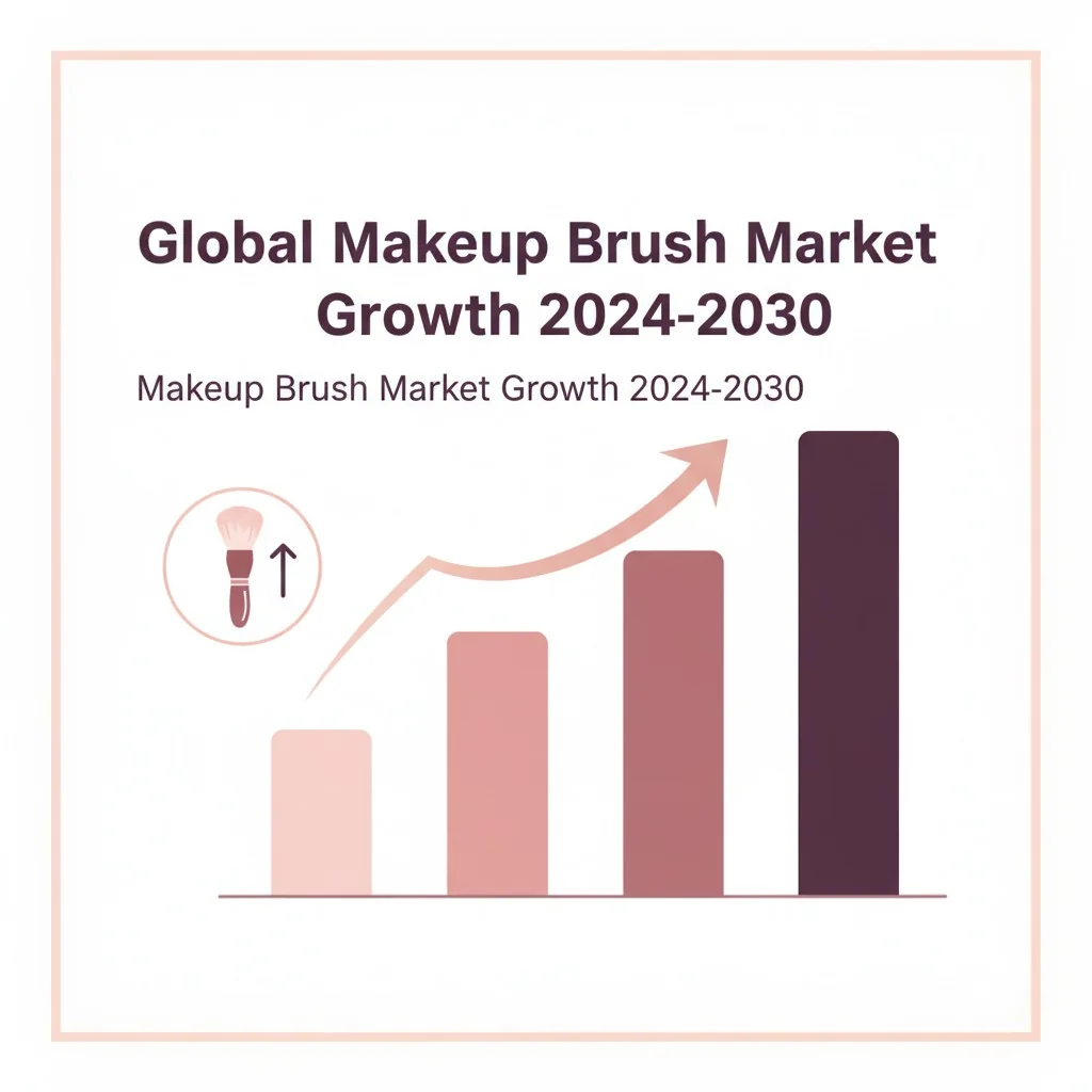 A graphic showing a rising bar chart with the text 'Global Makeup Brush Market Growth 2024-2030'.