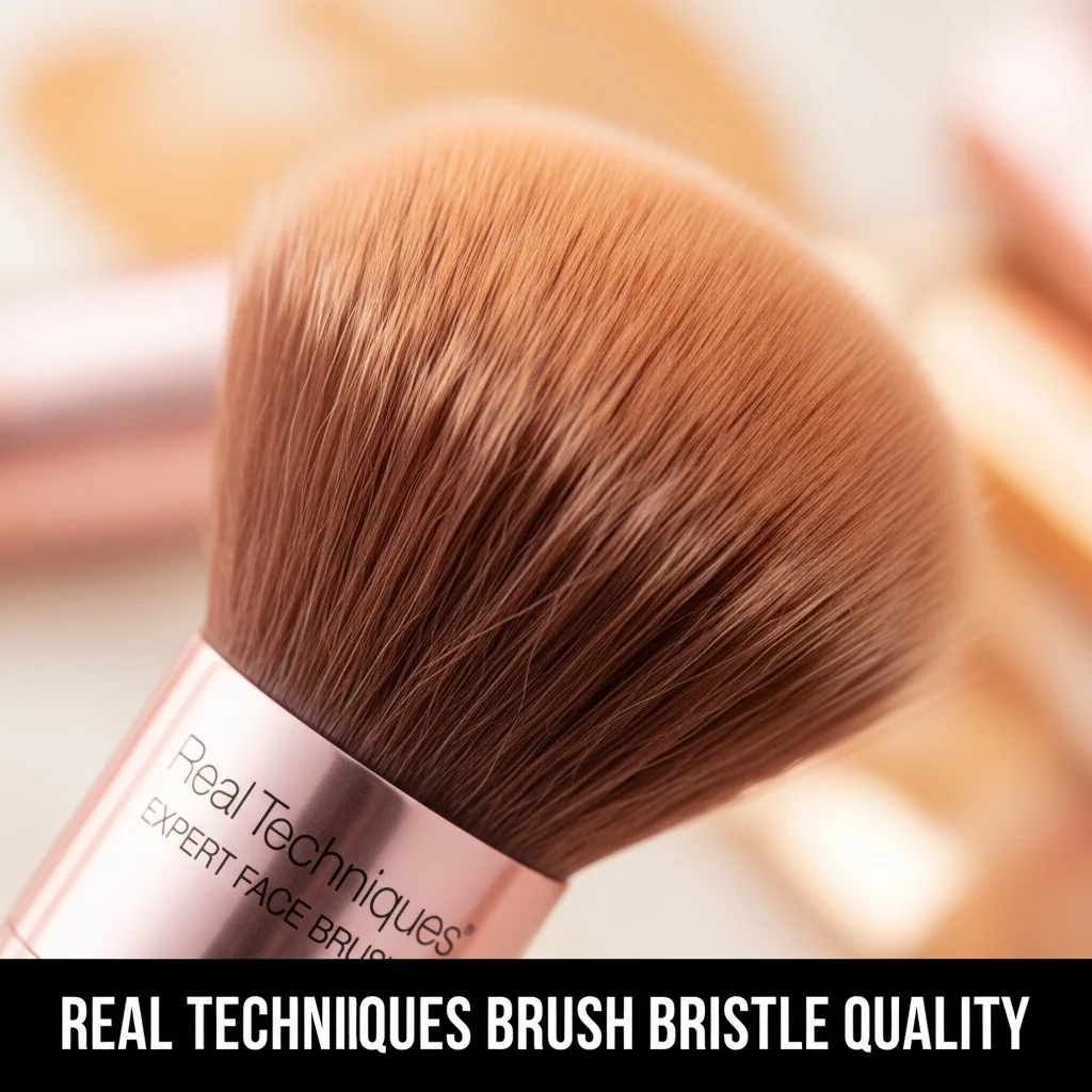 Close-up shot of the bristles of the Real Techniques Expert Face Brush.